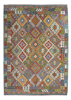 Kelim Carpet - Splash - 248 x 183 cm - flerfärgad