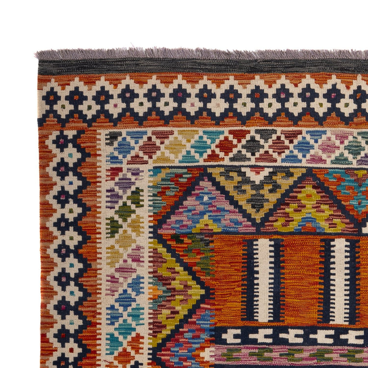 Kelim Carpet - Splash - 247 x 176 cm - flerfärgad