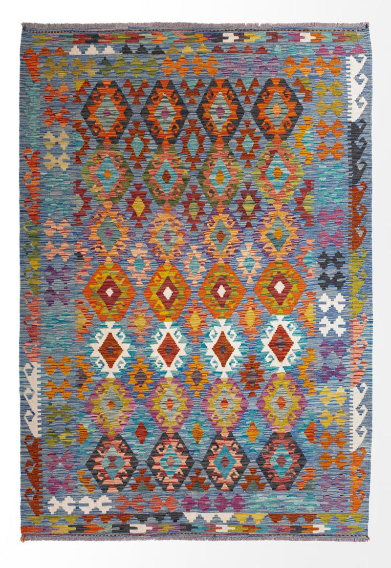 Kelim Carpet - Splash - 241 x 175 cm - flerfärgad