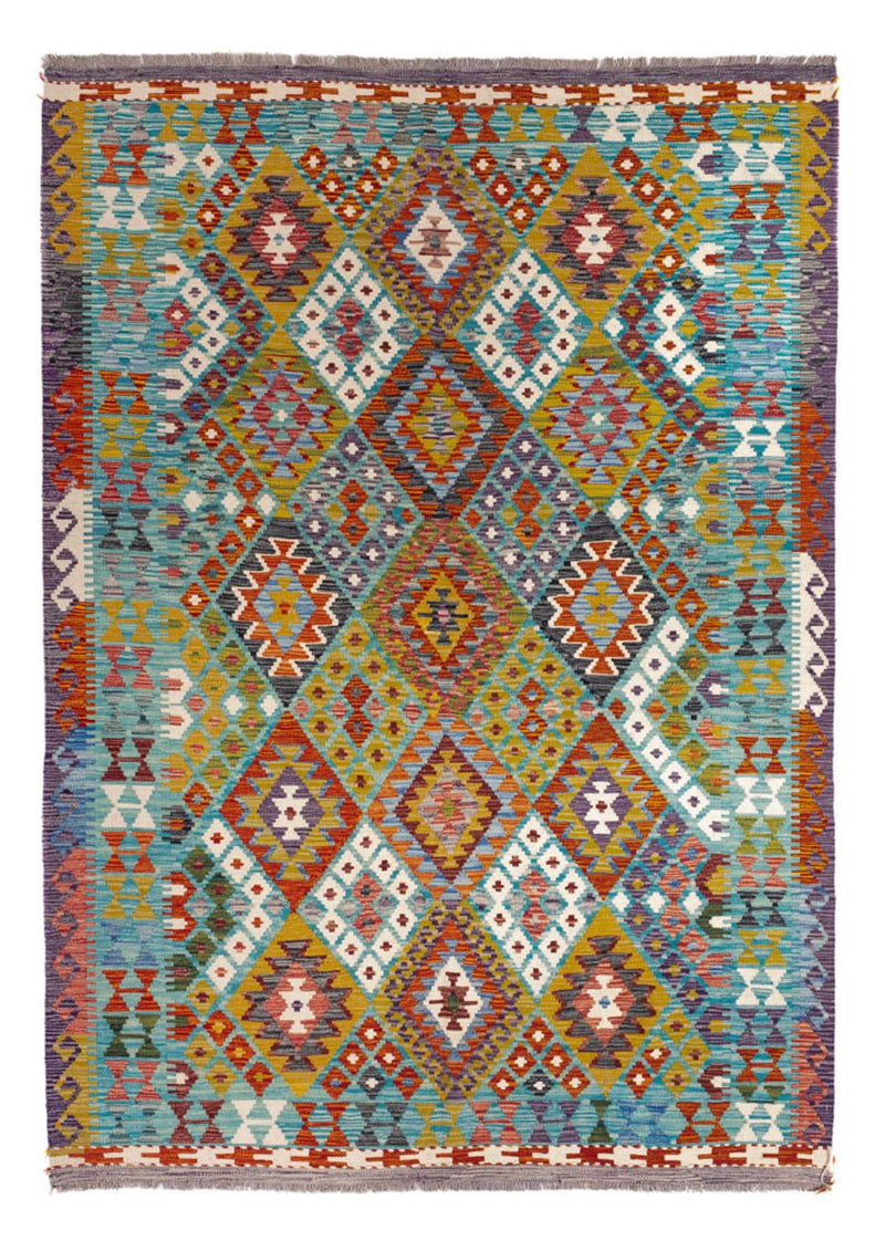 Kelim Carpet - Splash - 247 x 178 cm - flerfärgad