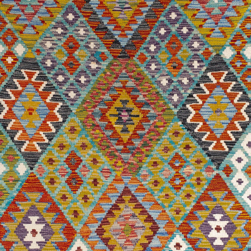 Kelim Carpet - Splash - 247 x 178 cm - flerfärgad