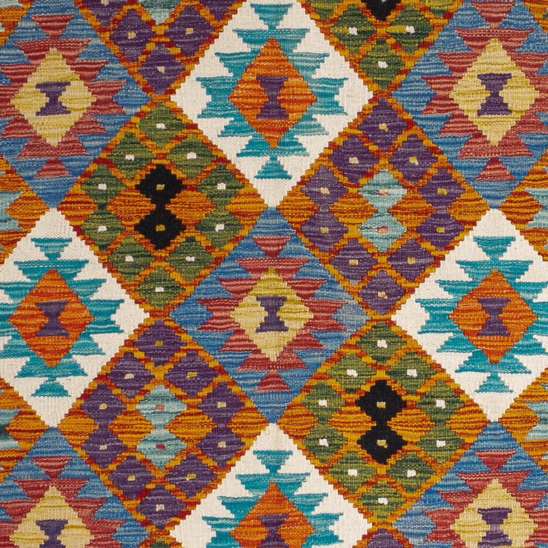 Kelim Carpet - Splash - 196 x 150 cm - flerfärgad