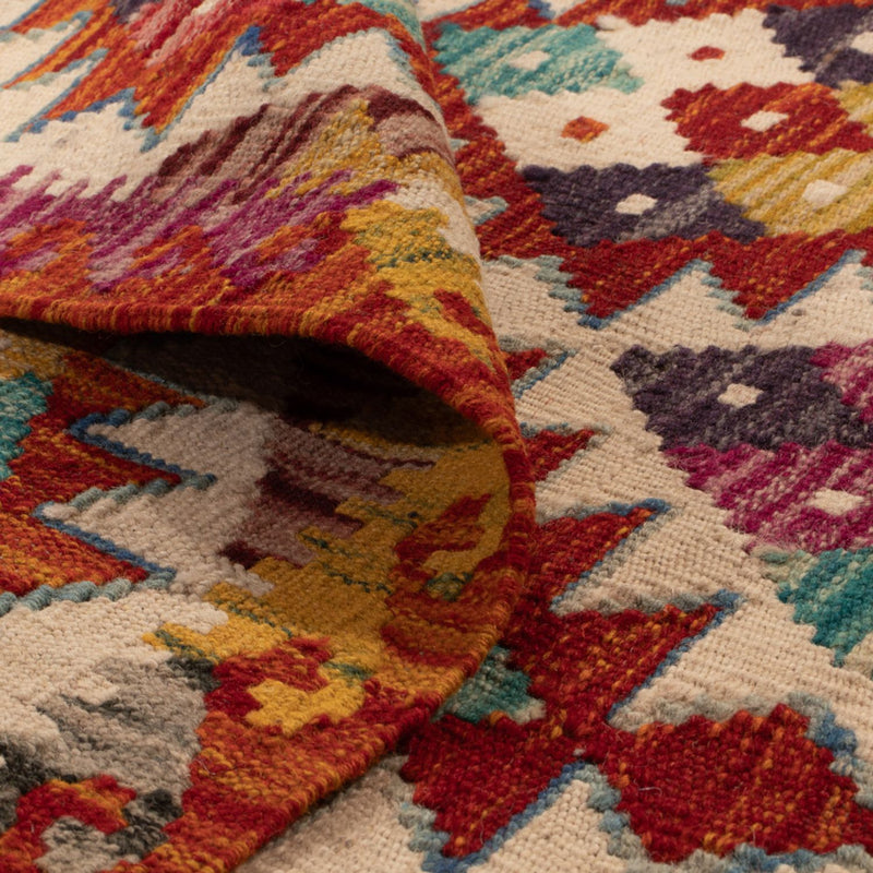 Kelim Carpet - Splash kvadrat  - 152 x 152 cm - flerfärgad