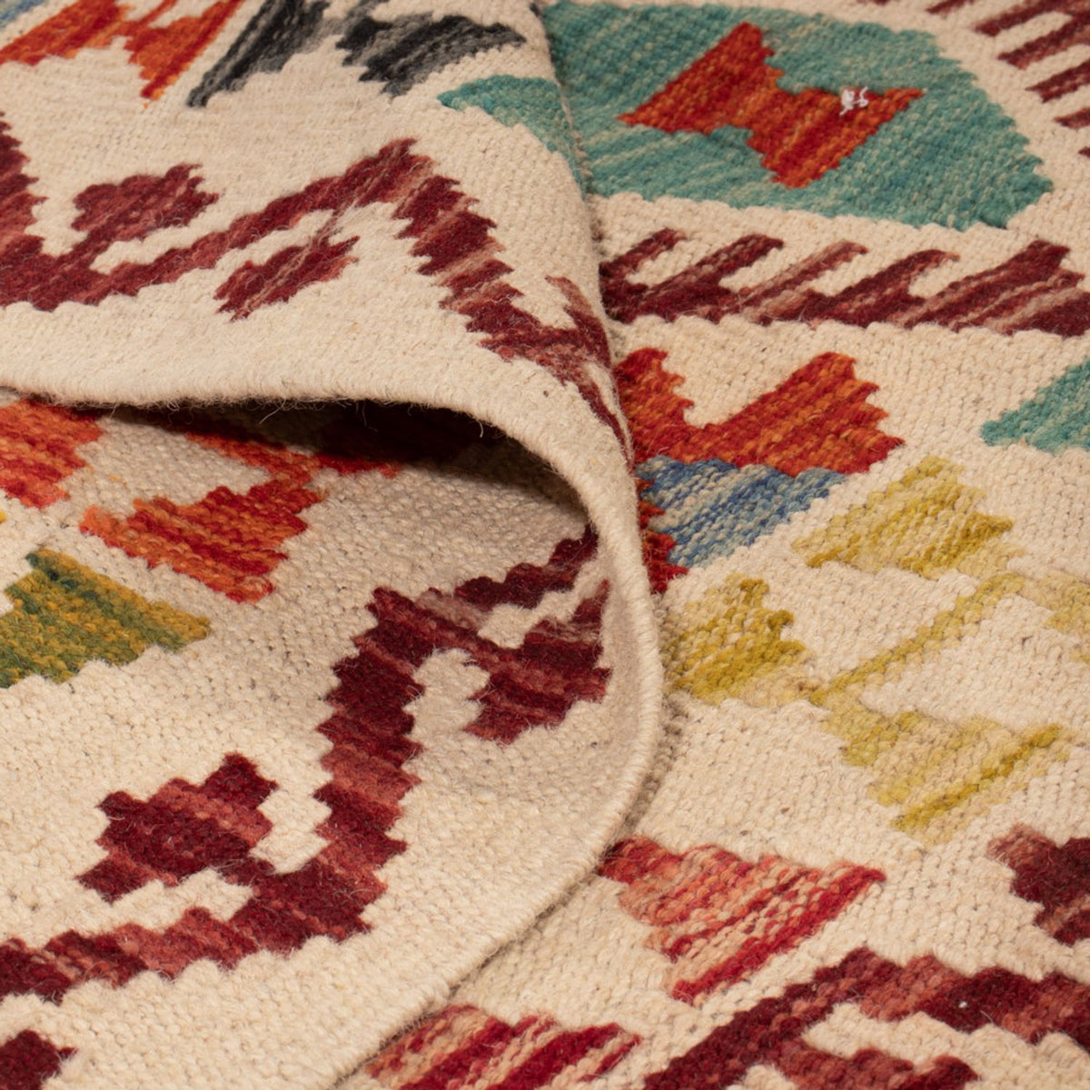 Kelim Carpet - Splash kvadrat  - 154 x 143 cm - flerfärgad