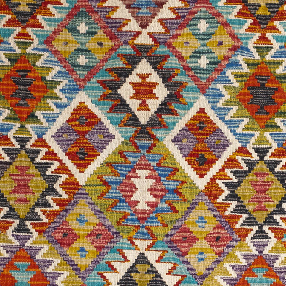 Kelim Carpet - Splash kvadrat  - 154 x 154 cm - flerfärgad