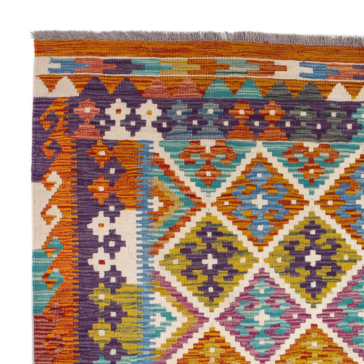Kelim Carpet - Splash - 158 x 152 cm - flerfärgad