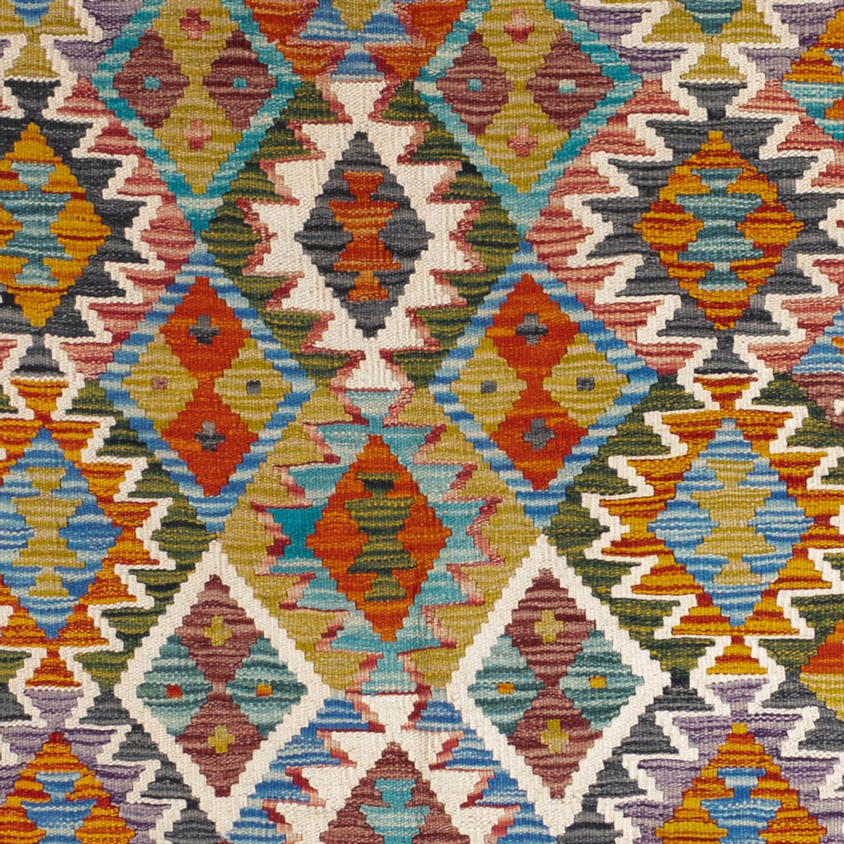 Kelim Carpet - Splash kvadrat  - 154 x 152 cm - flerfärgad