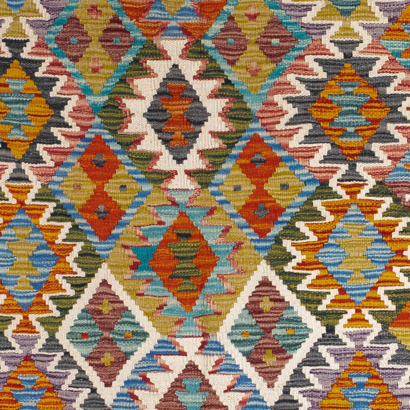 Kelim Carpet - Splash kvadrat  - 154 x 152 cm - flerfärgad