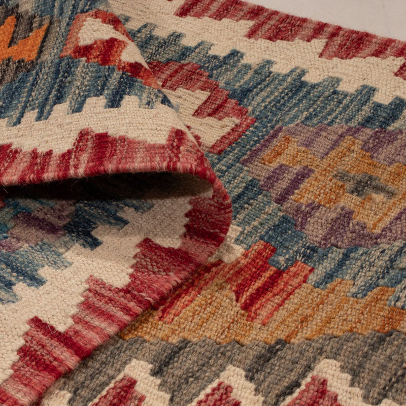 Runner Kelim Carpet - Splash - 243 x 79 cm - flerfärgad