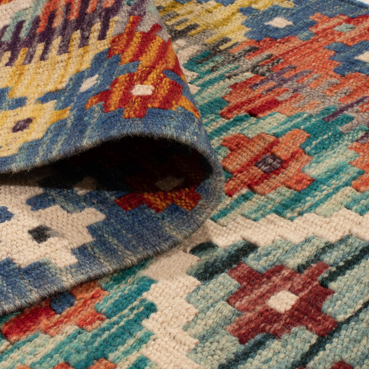 Runner Kelim Carpet - Splash - 239 x 79 cm - flerfärgad