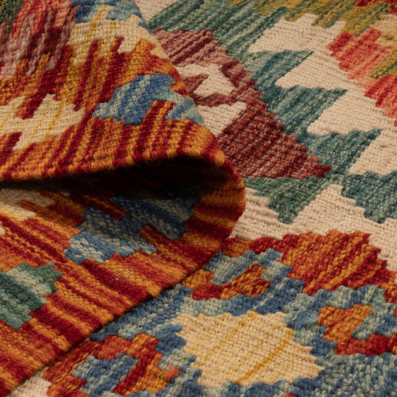 Runner Kelim Carpet - Splash - 202 x 86 cm - flerfärgad