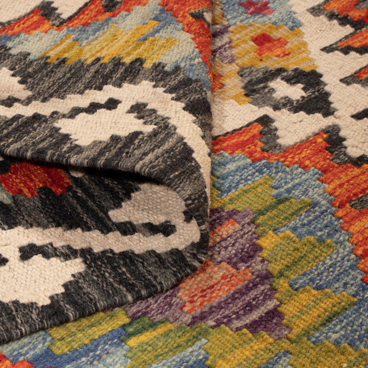 Runner Kelim Carpet - Splash - 193 x 80 cm - flerfärgad