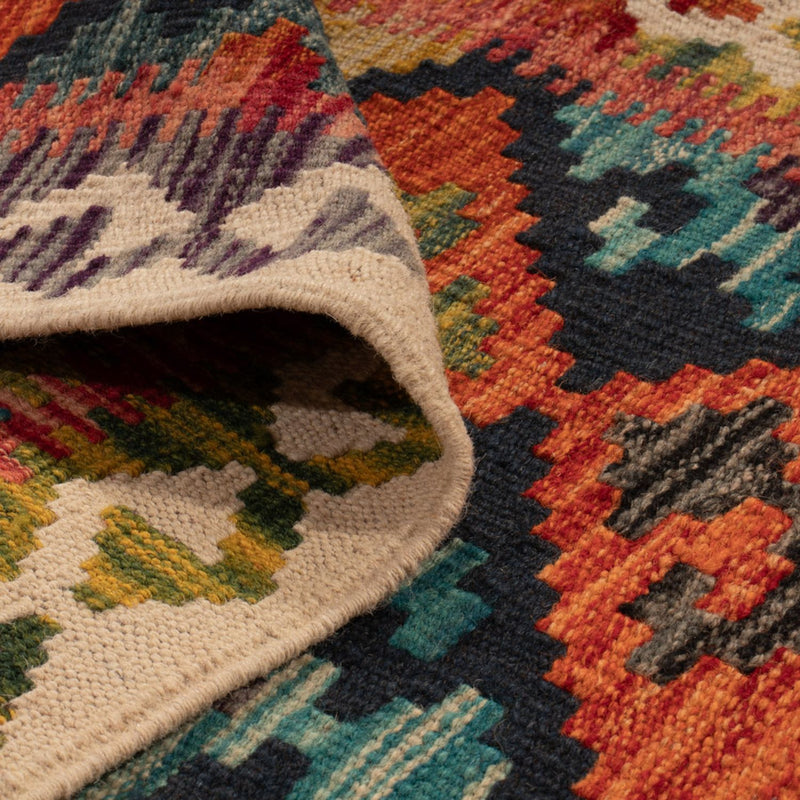 Runner Kelim Carpet - Splash - 199 x 76 cm - flerfärgad