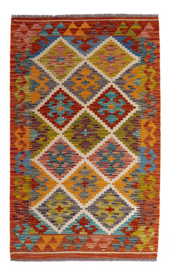 Kelim Carpet - Splash - 127 x 82 cm - flerfärgad