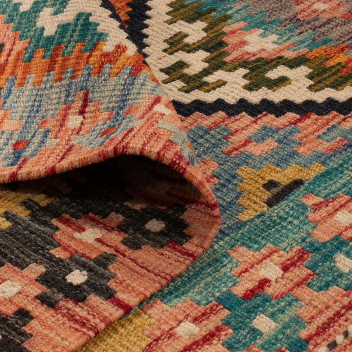 Kelim Carpet - Splash - 119 x 83 cm - flerfärgad