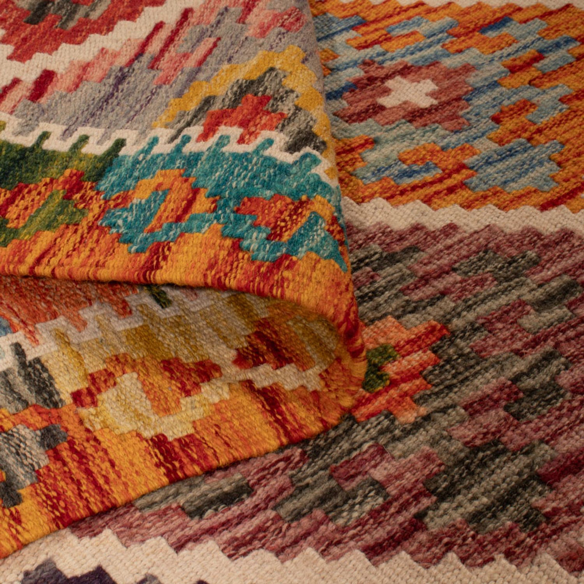 Kelim Carpet - Splash - 125 x 86 cm - flerfärgad