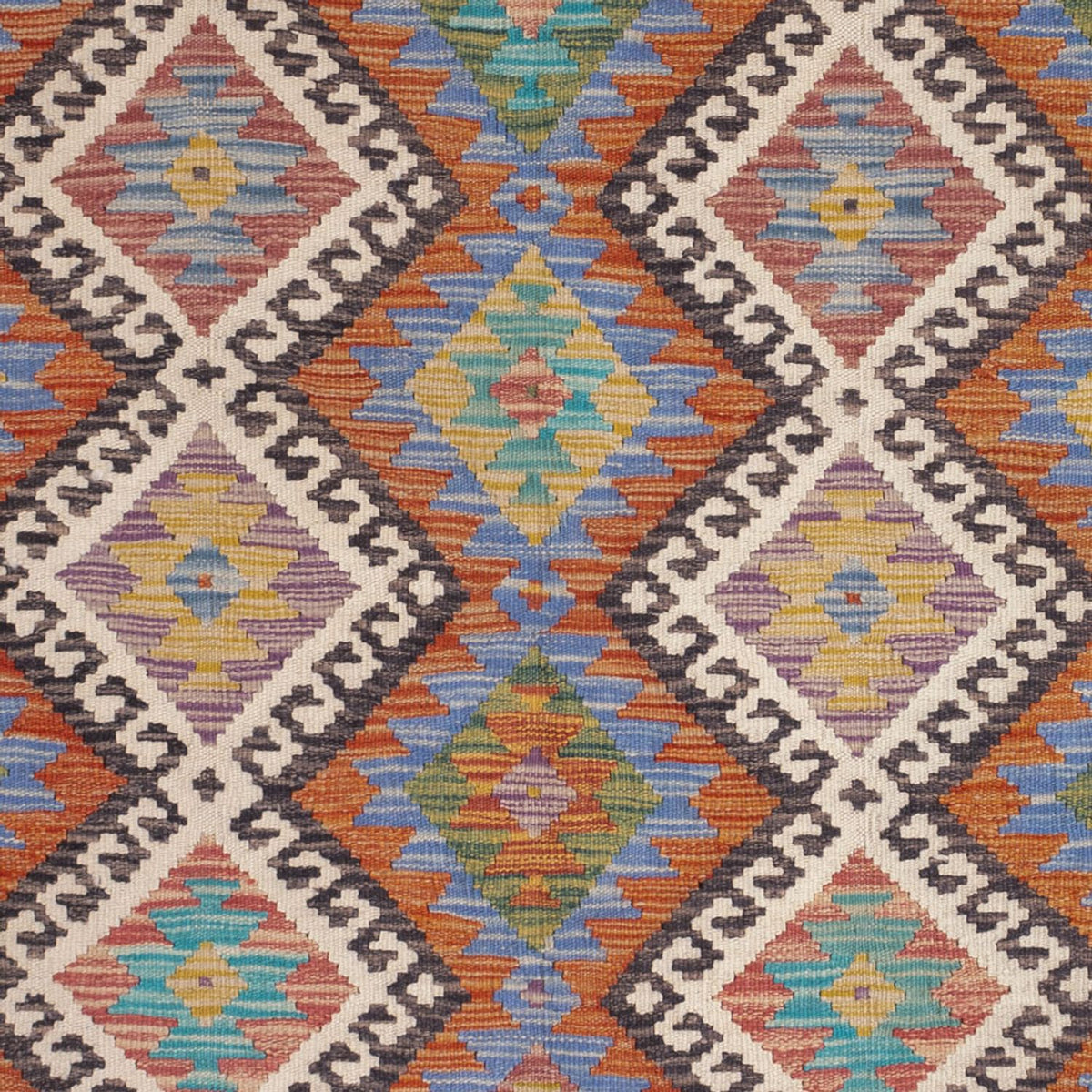 Kelim Carpet - Splash - 197 x 156 cm - flerfärgad