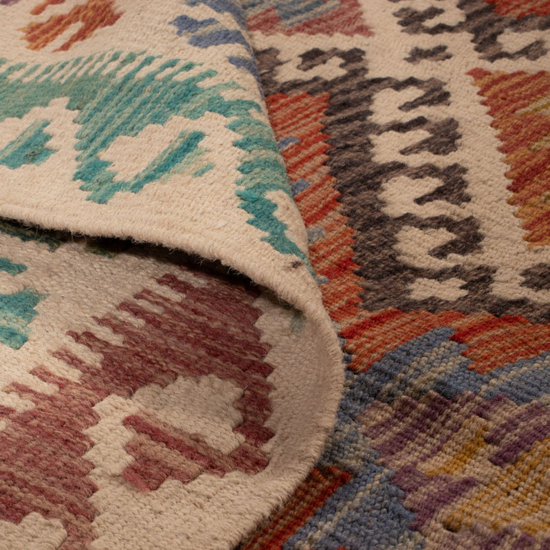 Kelim Carpet - Splash - 197 x 156 cm - flerfärgad