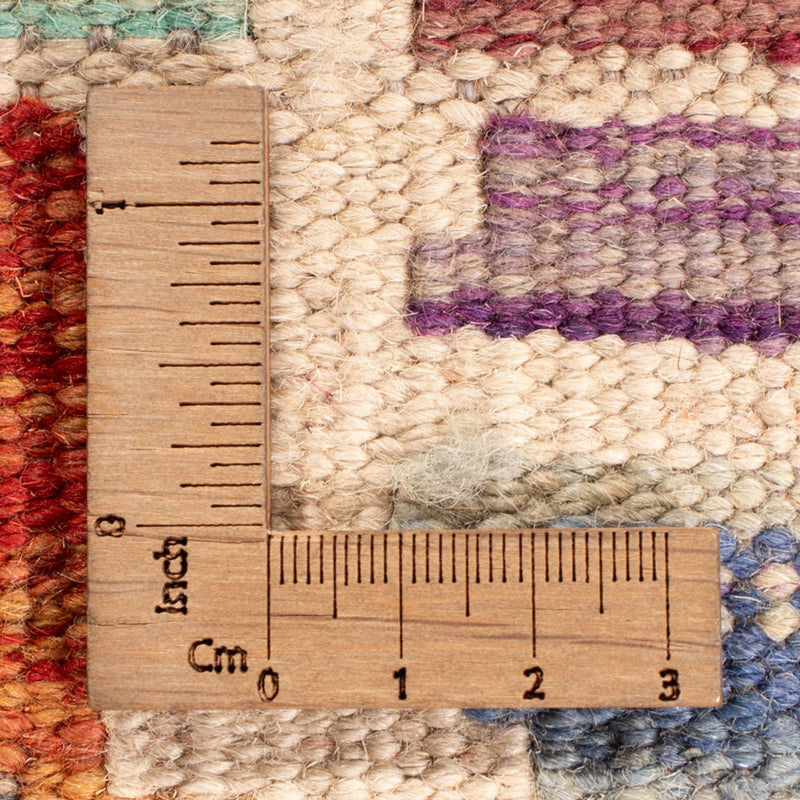 Kelim Carpet - Splash - 198 x 156 cm - flerfärgad