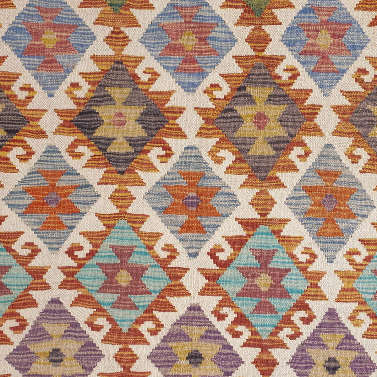 Kelim Carpet - Splash - 201 x 153 cm - flerfärgad