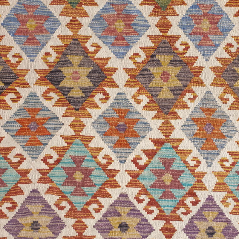 Kelim Carpet - Splash - 201 x 153 cm - flerfärgad