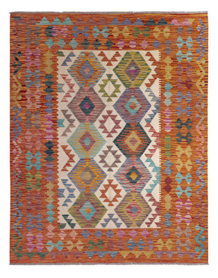 Kelim Carpet - Splash - 198 x 149 cm - flerfärgad