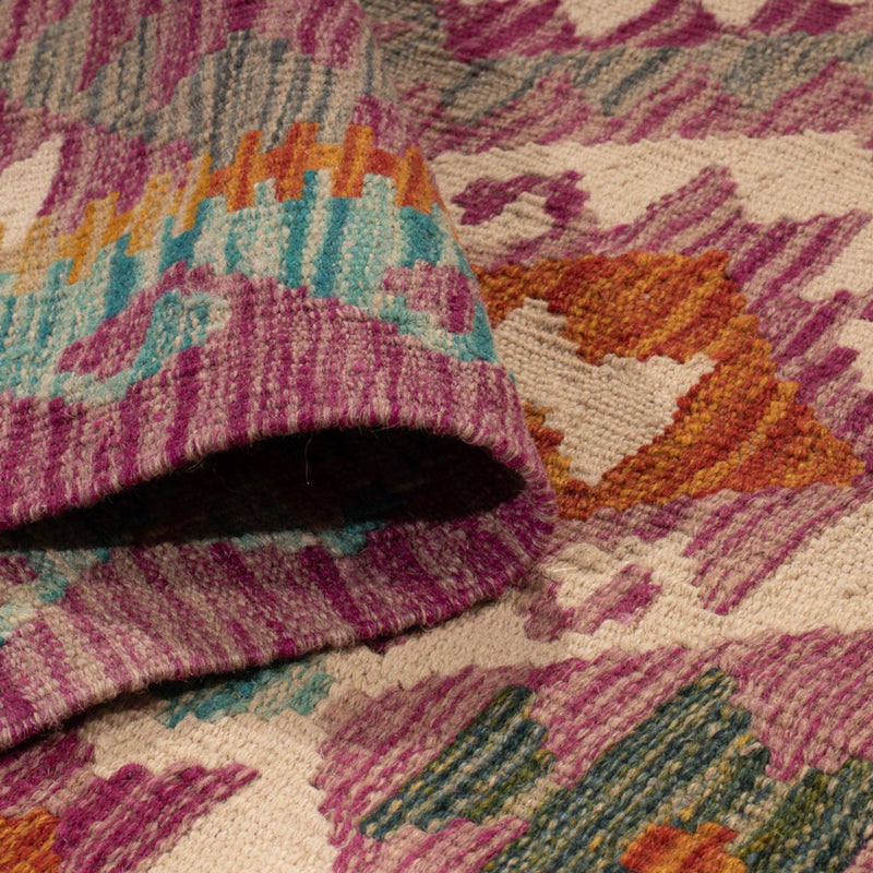 Runner Kelim Carpet - Splash - 295 x 80 cm - flerfärgad