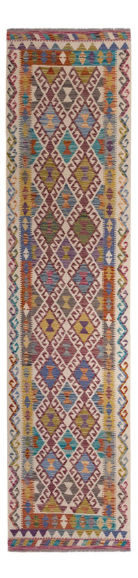 Runner Kelim Carpet - Splash - 301 x 79 cm - flerfärgad