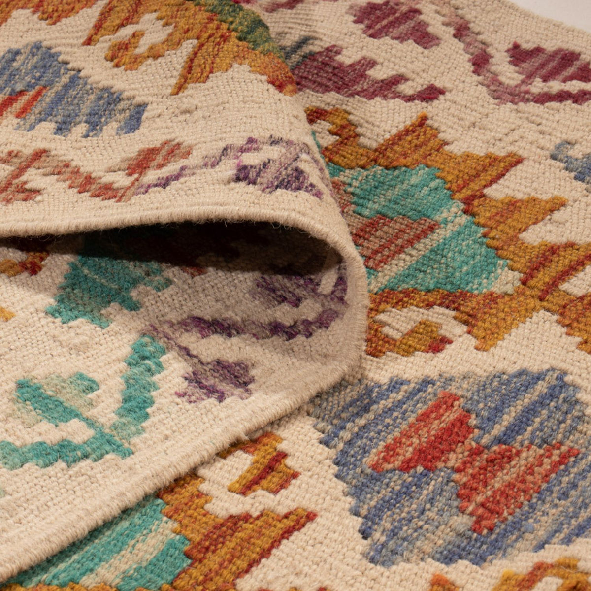 Runner Kelim Carpet - Splash - 301 x 81 cm - flerfärgad