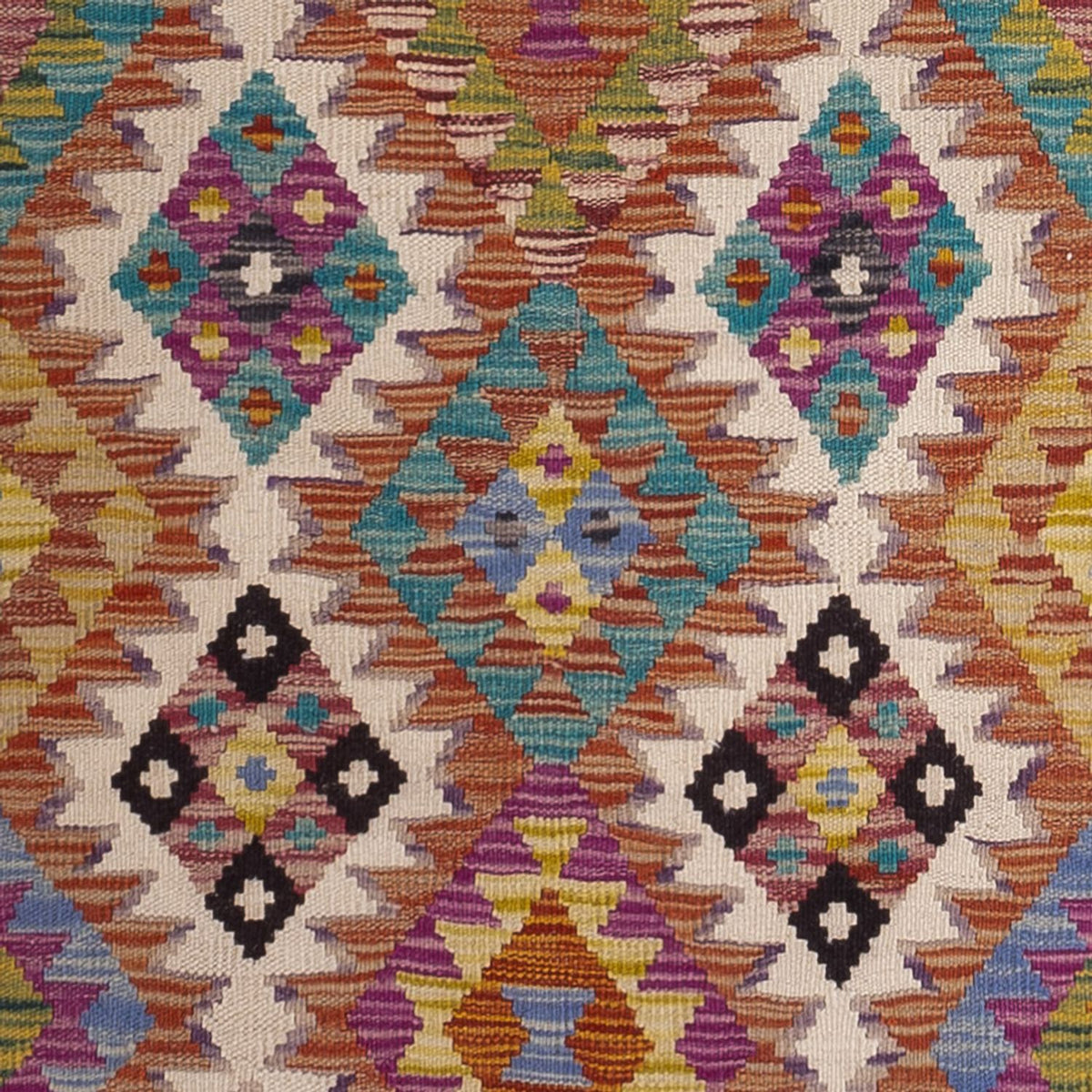 Runner Kelim Carpet - Splash - 295 x 85 cm - flerfärgad