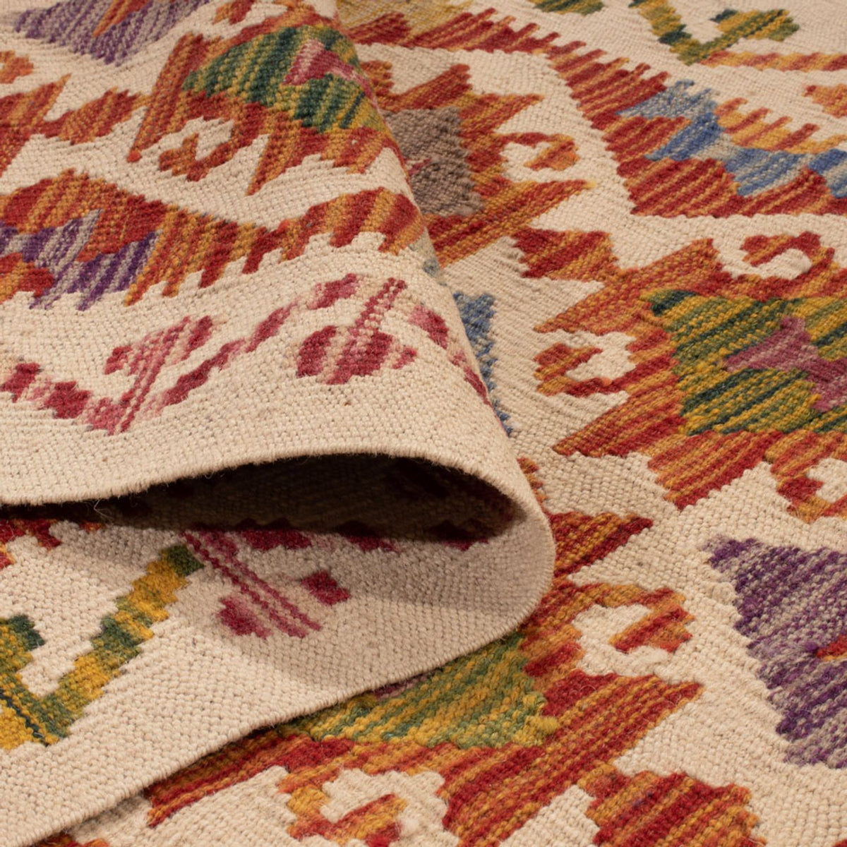 Runner Kelim Carpet - Splash - 269 x 84 cm - flerfärgad