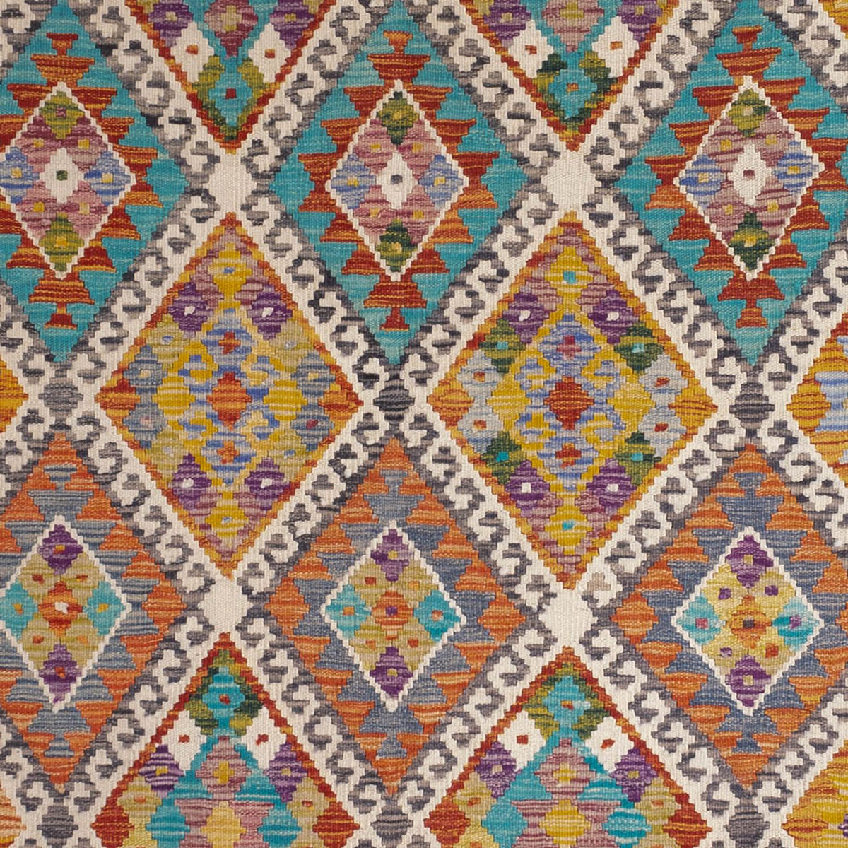 Kelim Carpet - Splash - 246 x 153 cm - flerfärgad