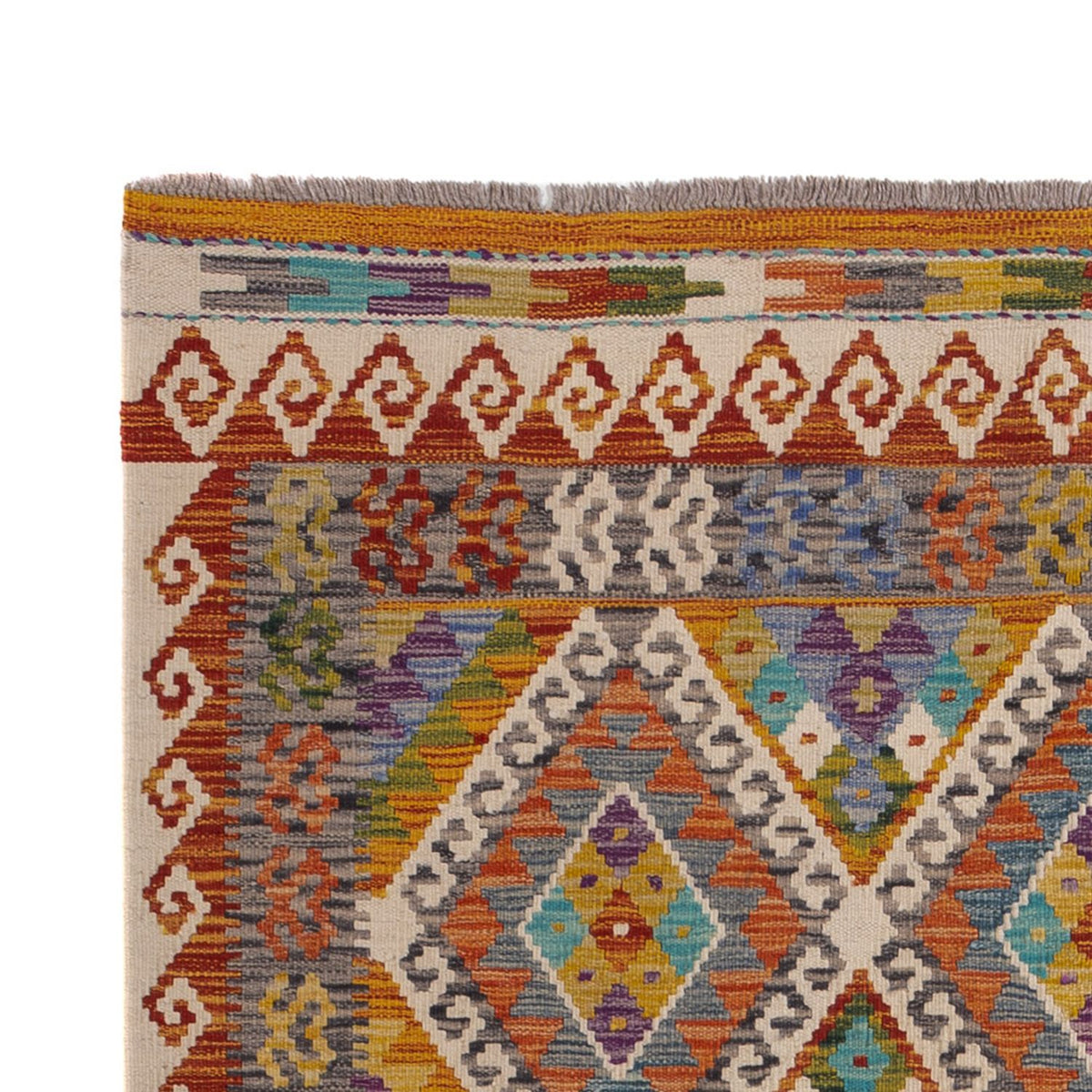 Kelim Carpet - Splash - 246 x 153 cm - flerfärgad