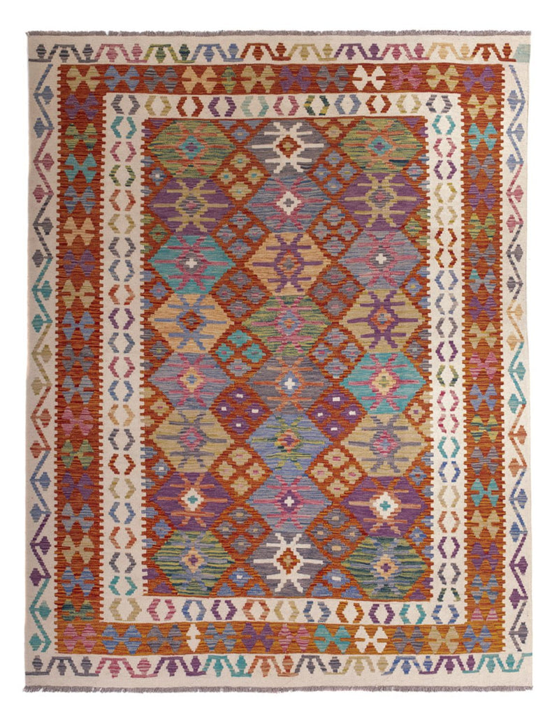 Kelim Carpet - Splash - 247 x 195 cm - flerfärgad