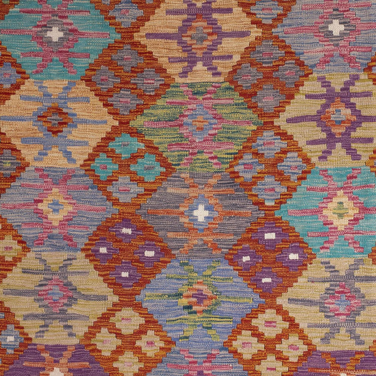 Kelim Carpet - Splash - 247 x 195 cm - flerfärgad
