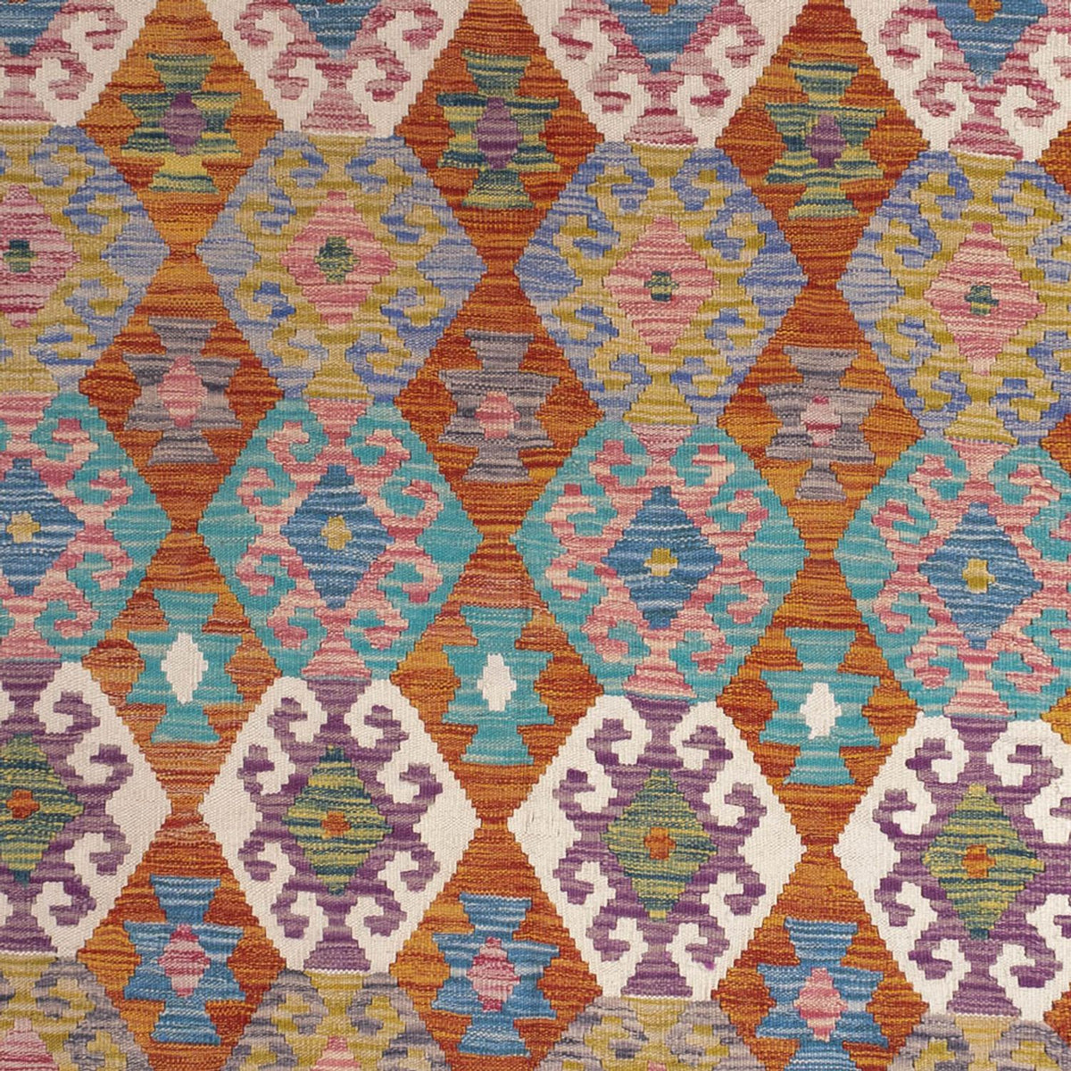 Kelim Carpet - Splash - 256 x 198 cm - flerfärgad