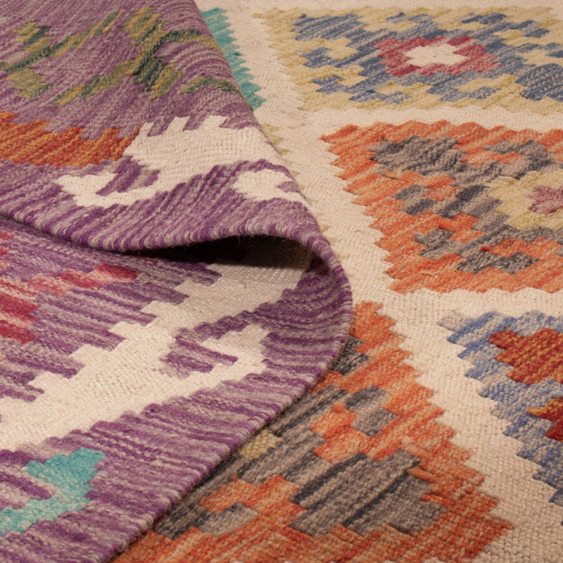 Kelim Carpet - Splash - 246 x 206 cm - flerfärgad