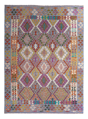 Kelim Carpet - Splash - 250 x 191 cm - flerfärgad