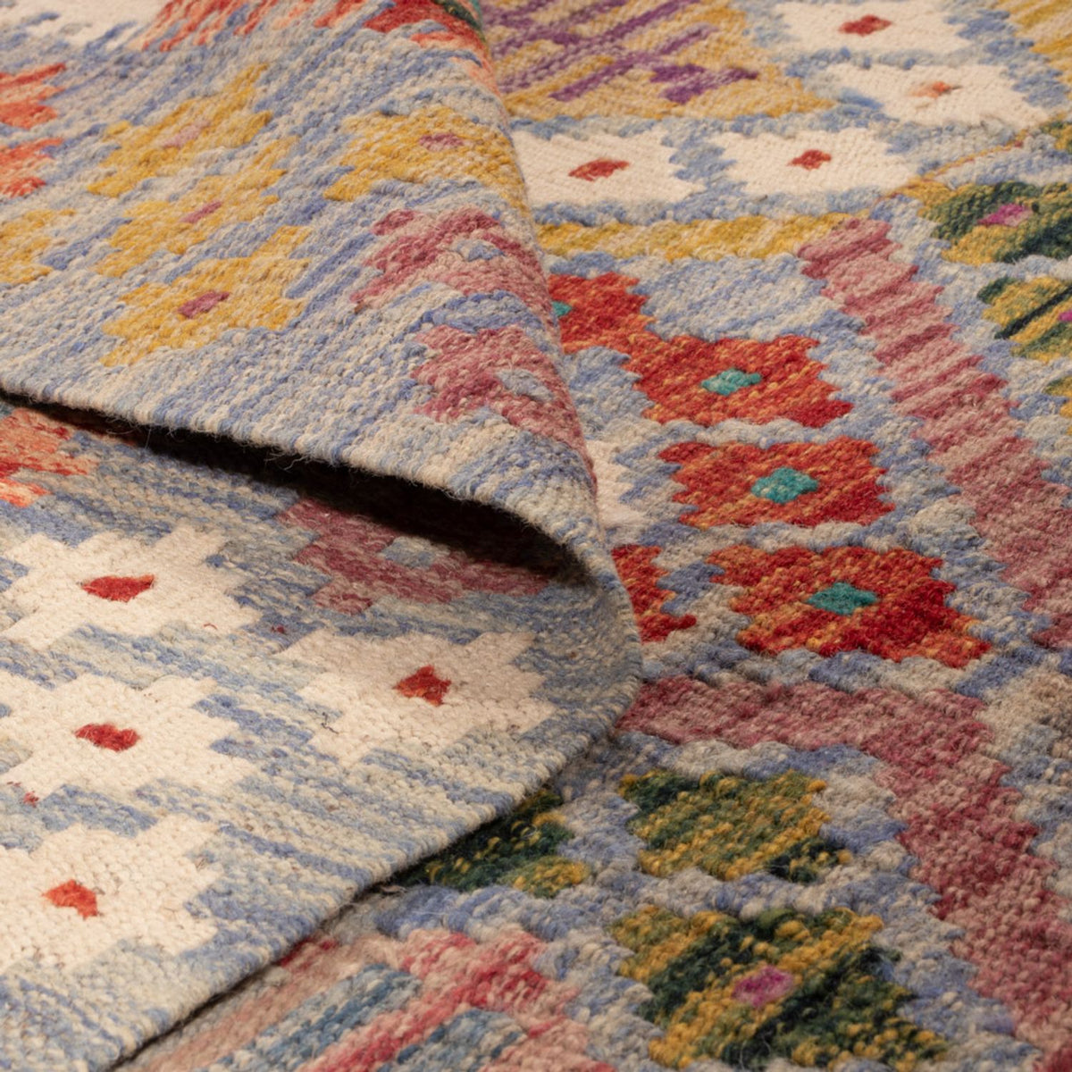 Kelim Carpet - Splash - 250 x 191 cm - flerfärgad