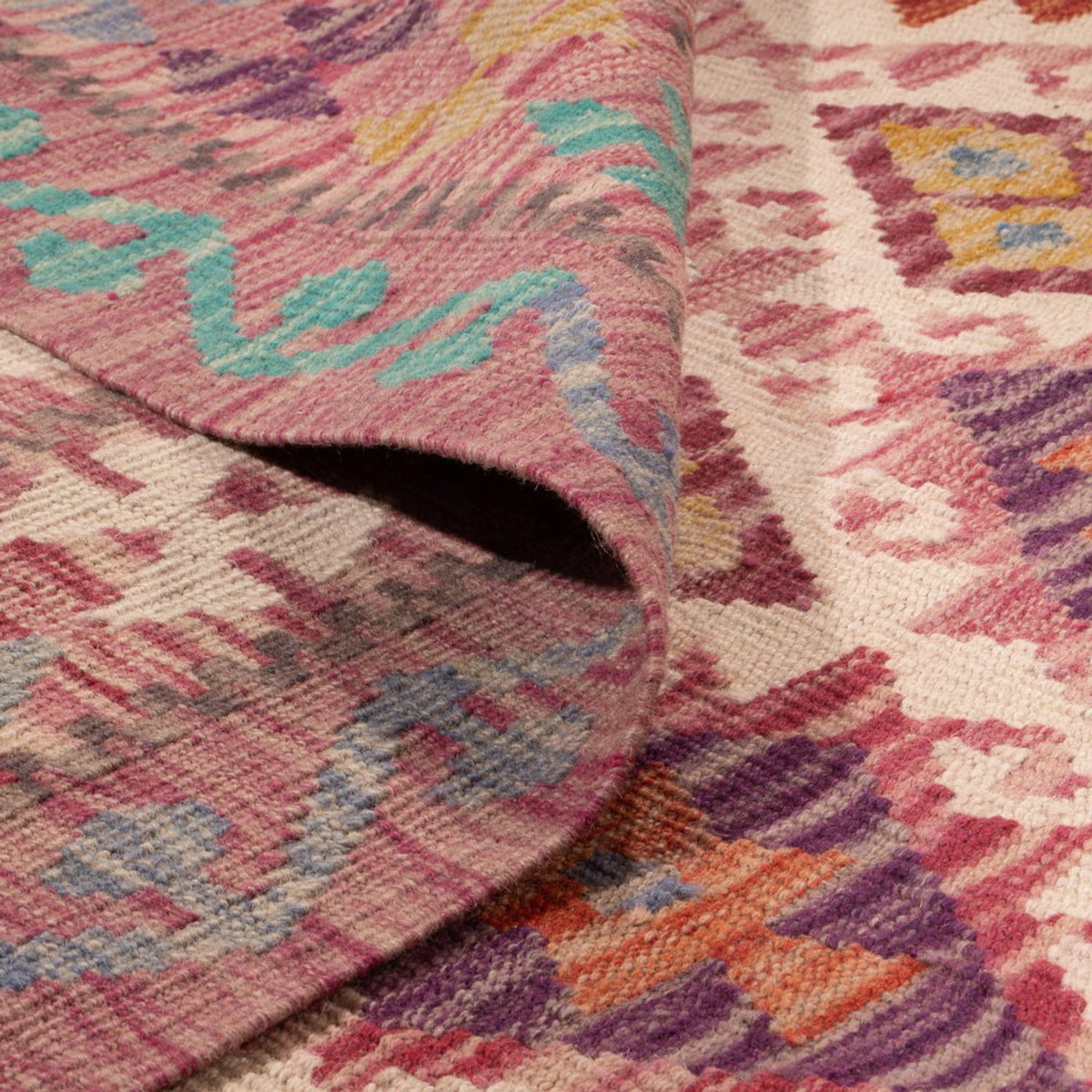 Kelim Carpet - Splash - 308 x 215 cm - flerfärgad