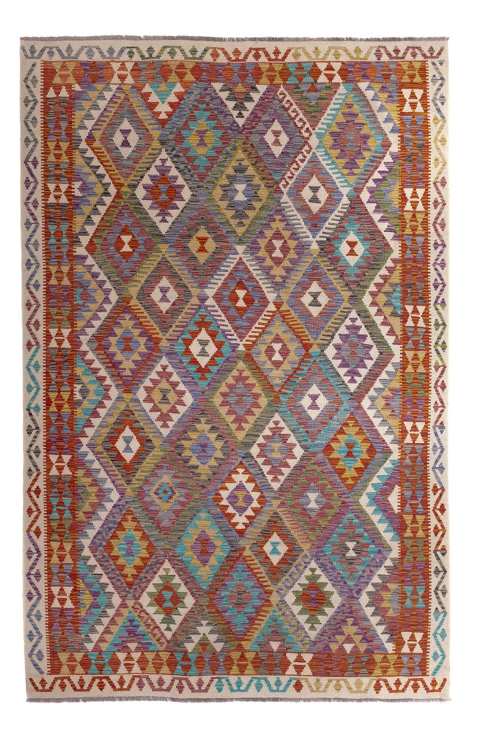 Kelim Carpet - Splash - 299 x 200 cm - flerfärgad