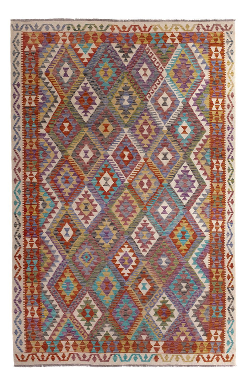 Kelim Carpet - Splash - 299 x 200 cm - flerfärgad
