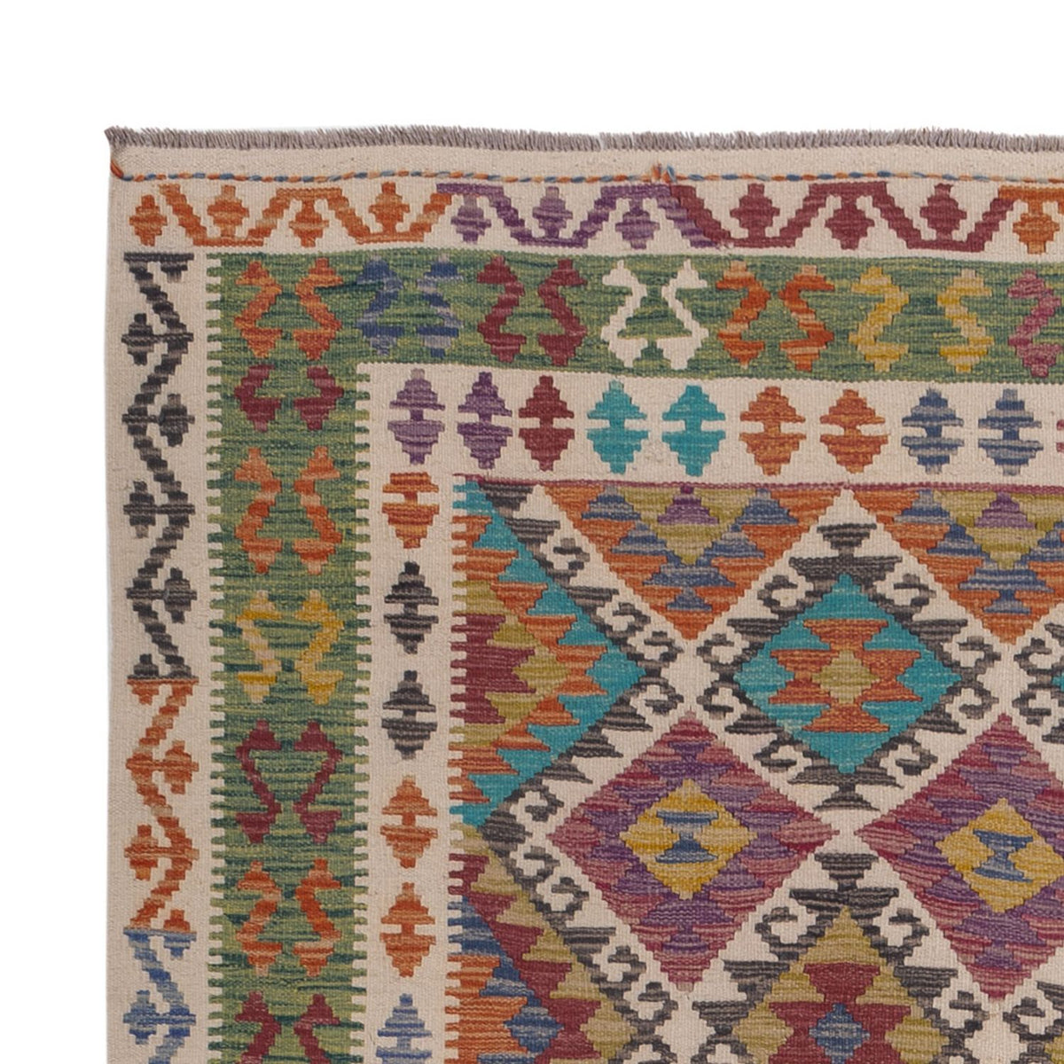 Kelim Carpet - Splash - 305 x 196 cm - flerfärgad