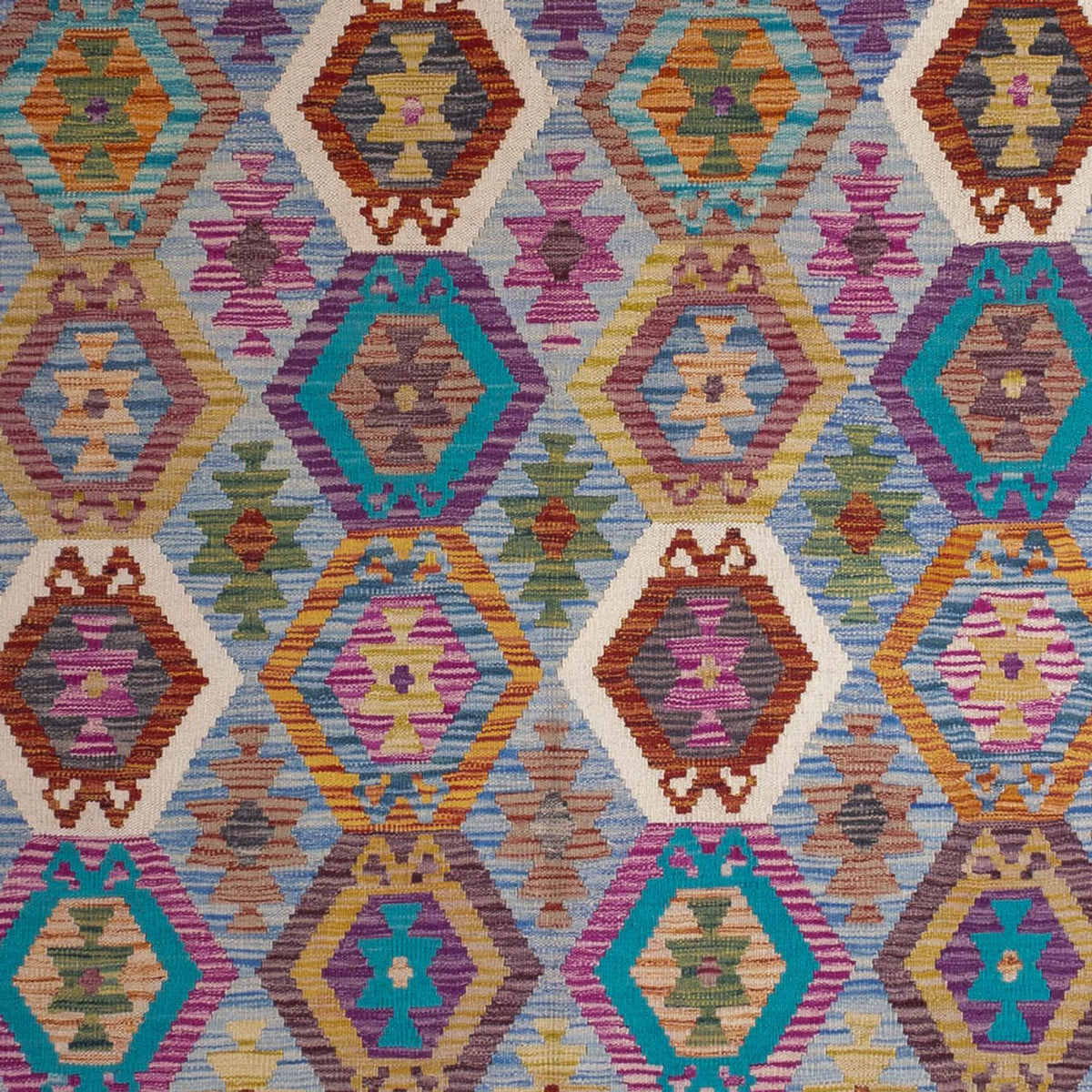 Kelim Carpet - Splash - 300 x 203 cm - flerfärgad
