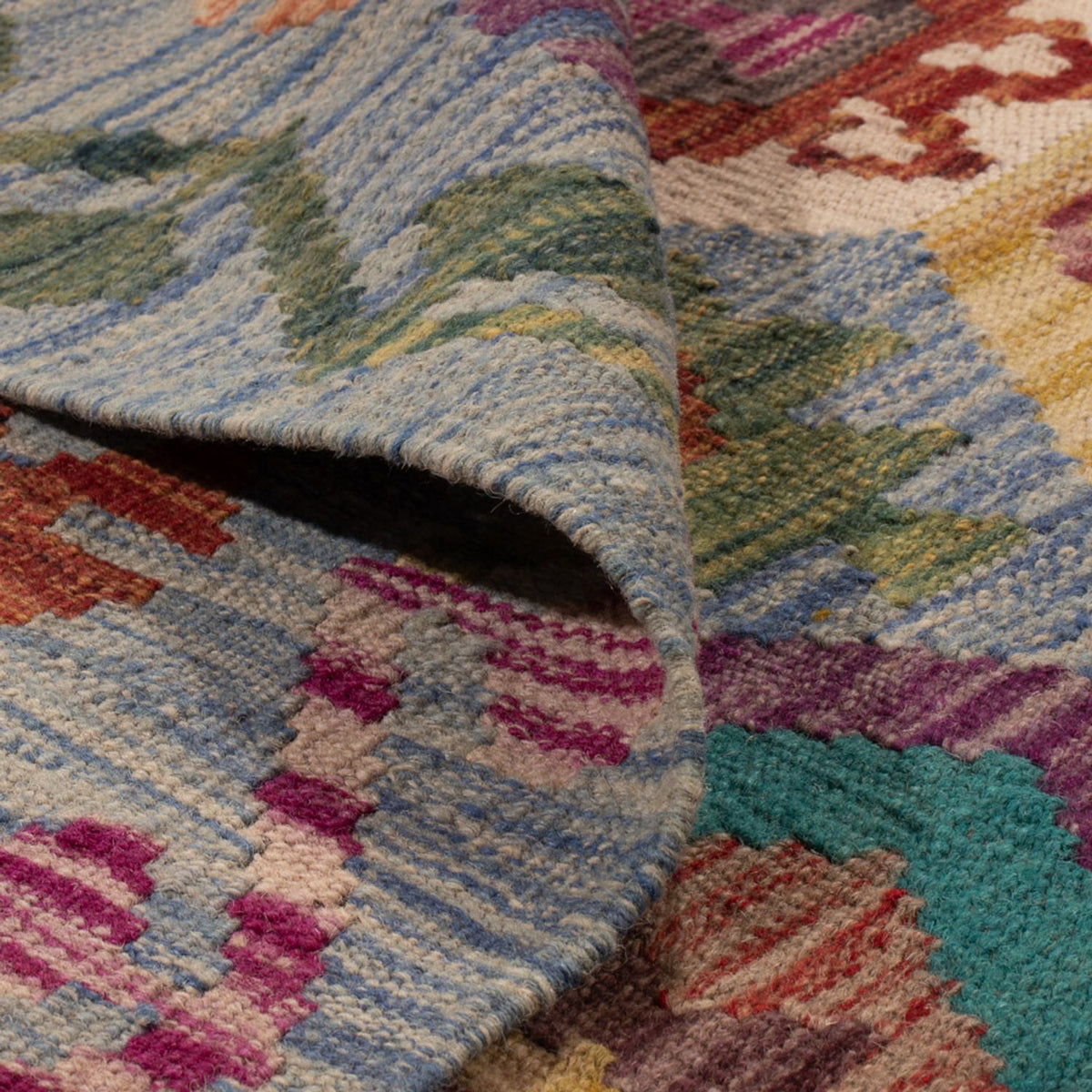 Kelim Carpet - Splash - 300 x 203 cm - flerfärgad