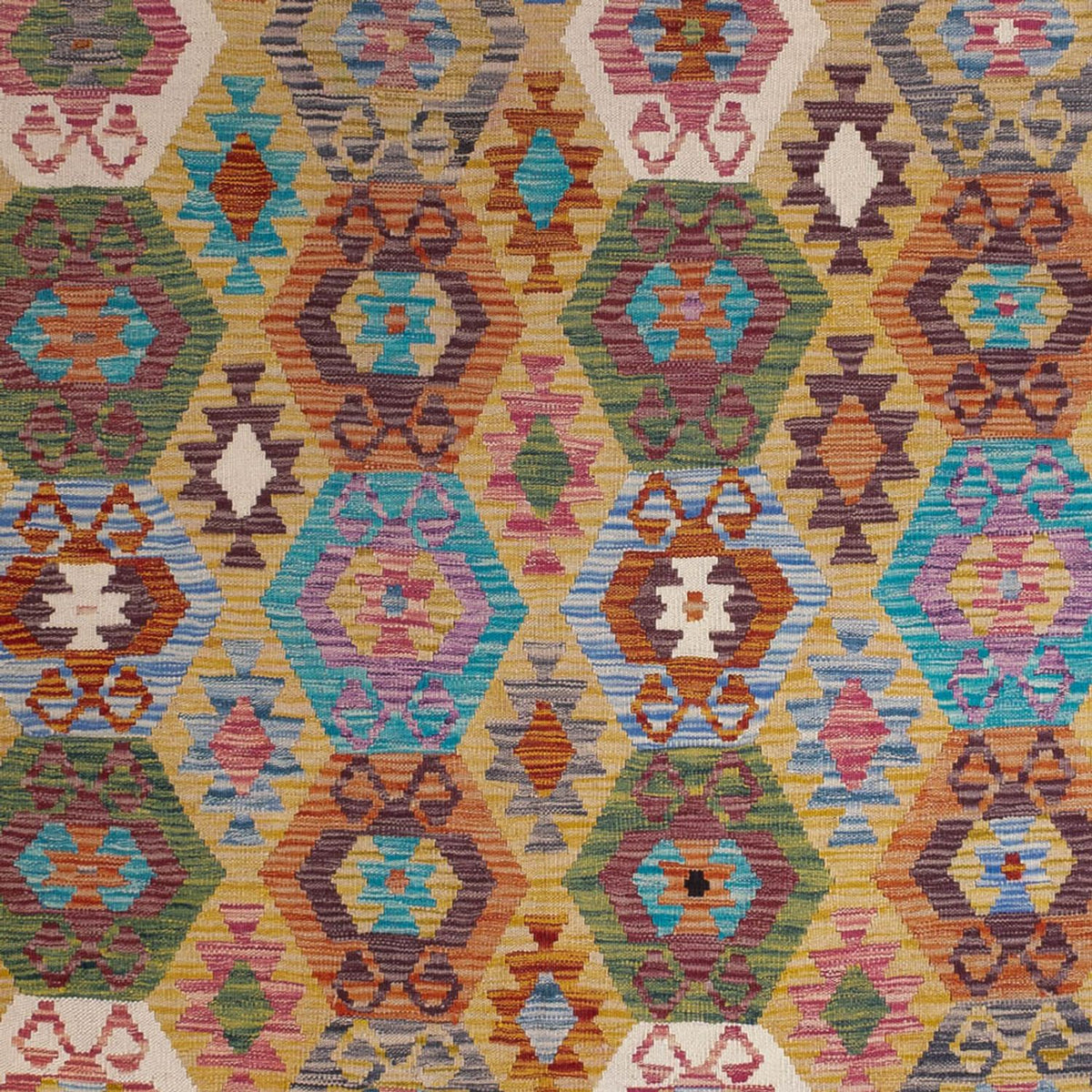 Kelim Carpet - Splash - 306 x 208 cm - flerfärgad
