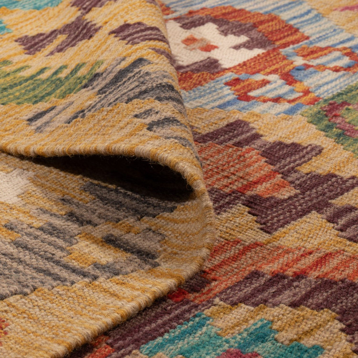 Kelim Carpet - Splash - 306 x 208 cm - flerfärgad