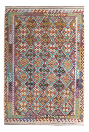 Kelim Carpet - Splash - 285 x 195 cm - flerfärgad