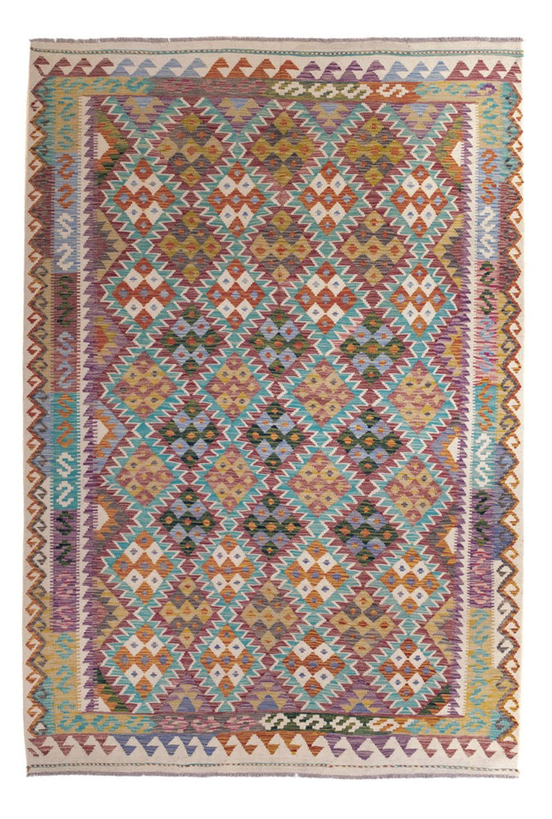 Kelim Carpet - Splash - 285 x 195 cm - flerfärgad