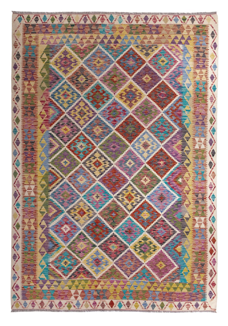 Kelim Carpet - Splash - 285 x 206 cm - flerfärgad